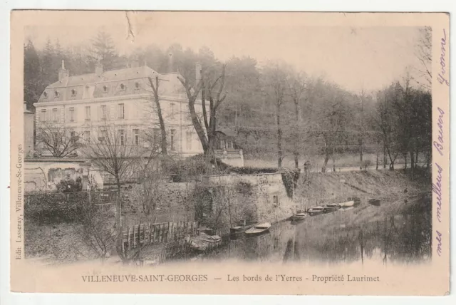 VILLENEUVE SAINT GEORGES - Val de Marne - CPA 94 - Proprieté Laurimet  déchirure