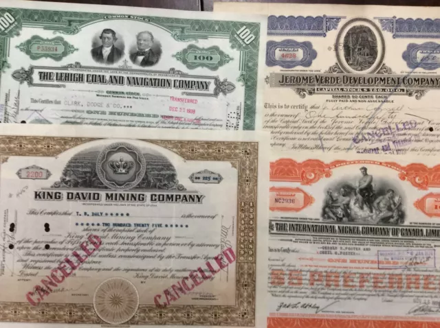 20 Different Mining Stock Certificates  Instant Collection  !!! 2