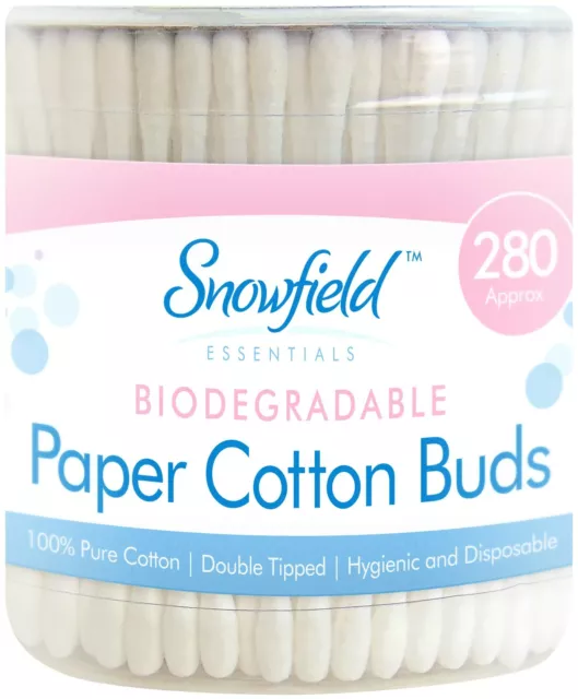 Ear Buds Eco Friendly Cotton Buds - Biodegradable & Plastic Free 100 200 280