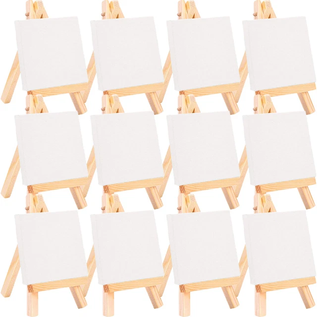 18 Sets dekorative Mini -Leinwände gefertigtes DIY -Mini -Staffeln empfindliche