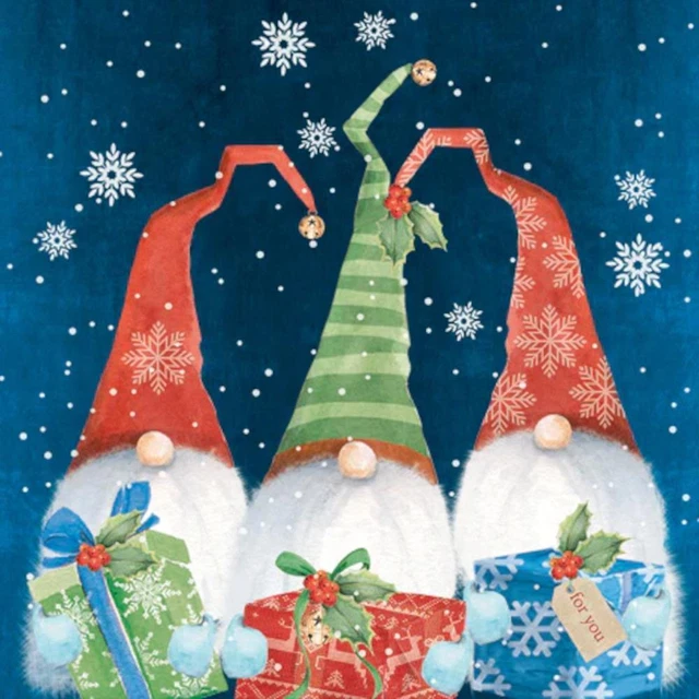 Christmas Gonk Lunch Napkins | Novelty Festive Tableware Decorations x 20