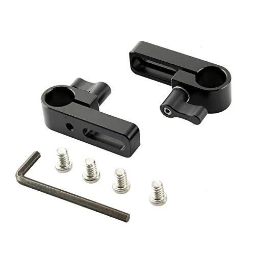 NICEYRIG 15mm Single Rod Holder with Counter Bore Camera Rod Rail Extension E...