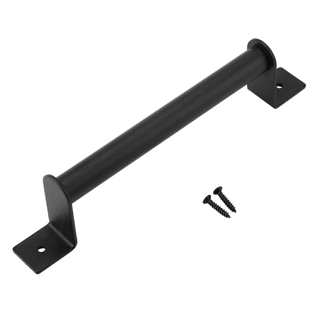 Black Heavy Duty Carbon Steel Pull Handle For Sliding Barn Door Closet Wooden