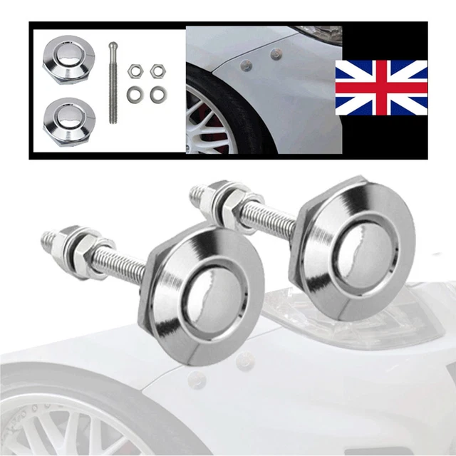 2 pz kit clip blocco paraurti sgancio rapido auto pulsante tappo cofano perno