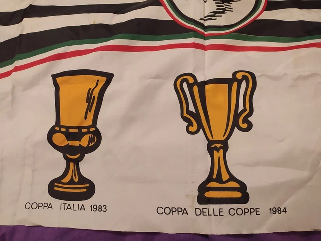 Drapeau Juventus 1982 – 20° Scudetto, 2 étoiles, 132x97 Cm, Vintage