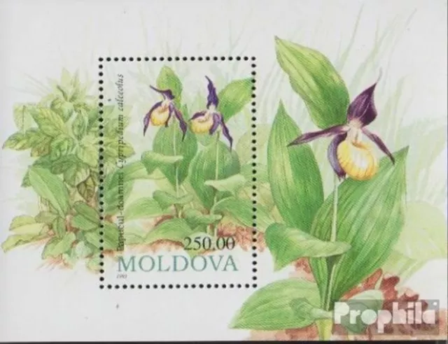 Moldawien Block4 (kompl.Ausg.) postfrisch 1993 Orchidee