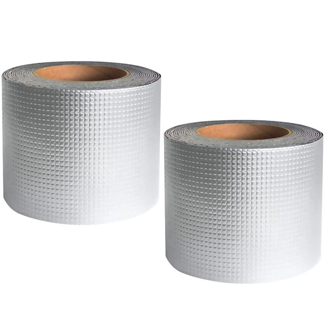 2 rotoli nastro di patch lampeggiante foglio di alluminio nastro butile sigillante nastro