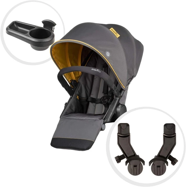 EVENFLO Pivot Xplore Stroller Wagon Second Seat, Adventurer Gray.