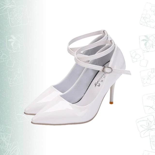 Stiletto Buckle Straps Heels Trendy Heels Chunky Platform Heels One Word Belt 2
