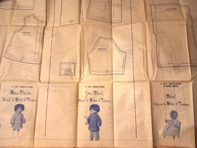 Patron De Couture MODES ET TRAVAUX Pour Vêtements De Poupée - Numéro Novembre 2017, Complet Non Découpé
