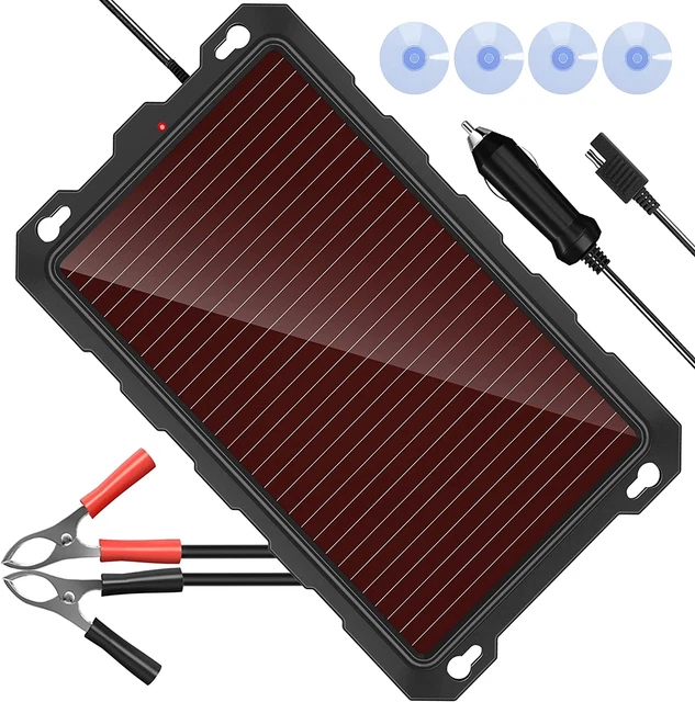 12 Volt Battery Charger Solar Powered Panel for Car Dump Trailer Boat Marine 12v