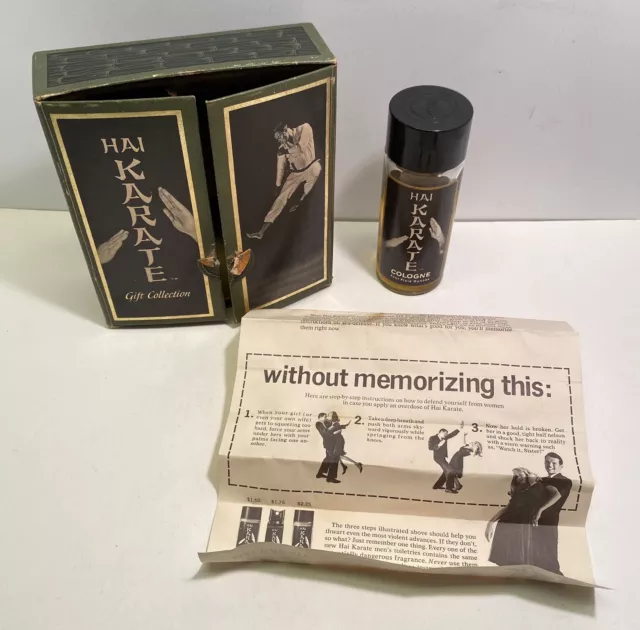 Vintage Hai Karate Cologne Splash 4 oz Bottle Original Scent Vintage 75% full