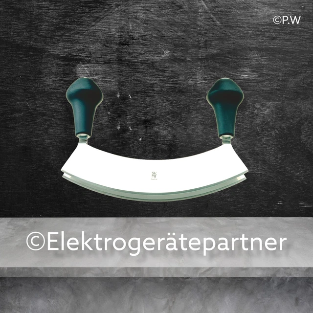 WMF Edelstahl Wiegemesser Klingenstahl zwei Klingen zerkleinern Hackmesser NEU