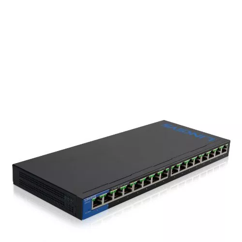 Linksys LGS116P 16 Port Gigabit Unmanaged Network POE Switch with 8 POE  Ports @