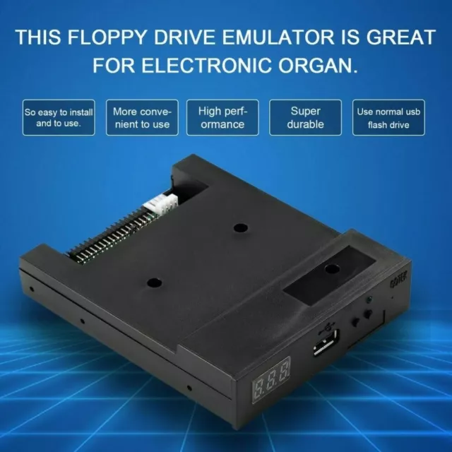 SFR1M44-U100K Black 3.5" MFM Floppy Disk Drive to USB emulator Simulation 1.44MB