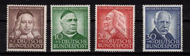 Bund 173 bis 176, Wohlfahrt, Helfer der Menschheit 1953, postfrisch