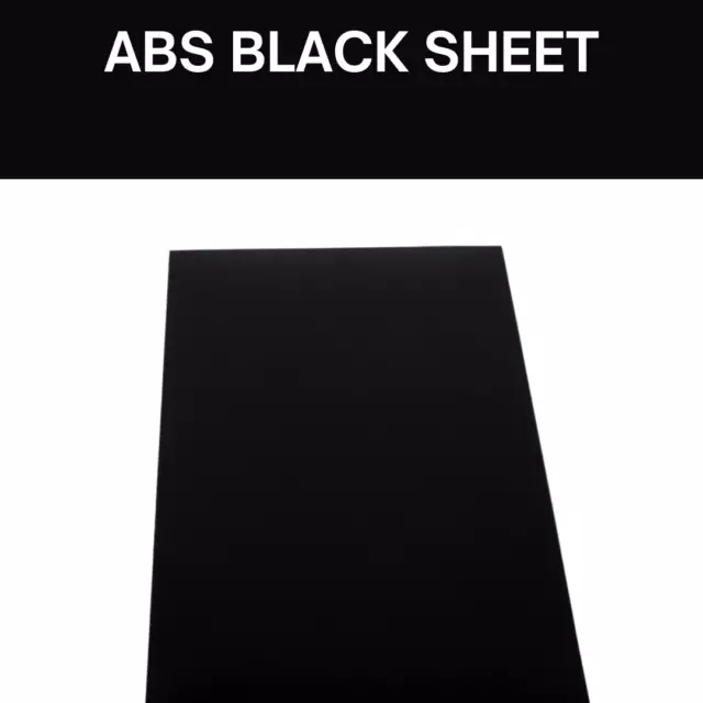 ABS Plastic Sheet DIY project small size 30cm x 20cm BLACK - 1 mm