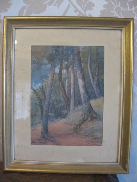 Tableau Miniature Aquarelle Sunrise Redcliffe Bristol Par D. Lockhart