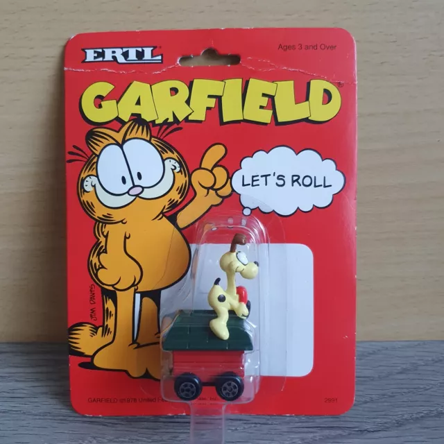 Garfield Odie Vehicle Diecast "Lets Roll" ERTL  1990