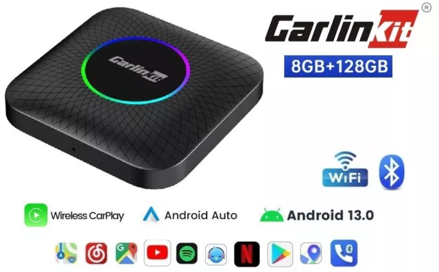 CarlinKit T-Box Android 13 Ai Box Wireless Carplay & Android Auto 8G/128G