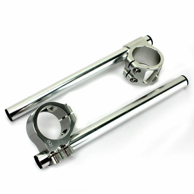 53mm Clip-on Handlebar For Aprilia RSV1000R & MILLE TUONO / R 1000 SL1000 Silver