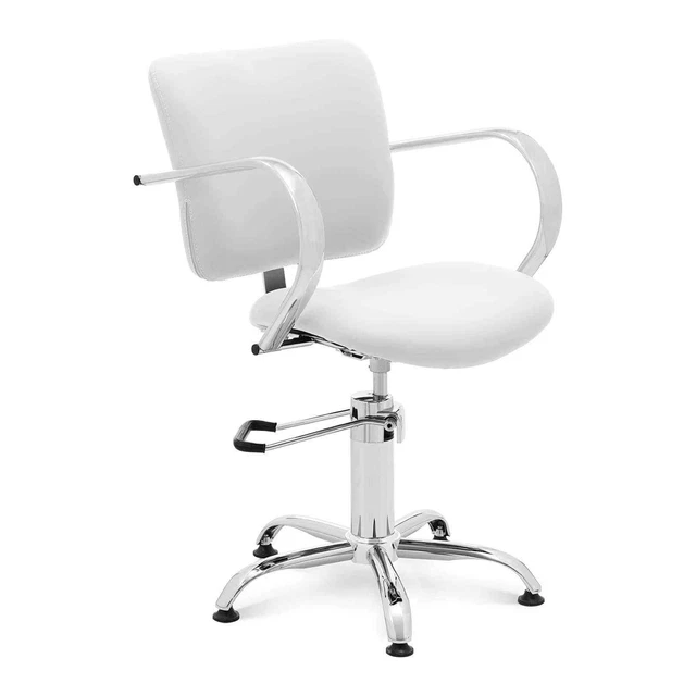Friseurstuhl Kosmetikstuhl Friseursessel Coiffeurstuhl Friseur Kunstleder Weiß