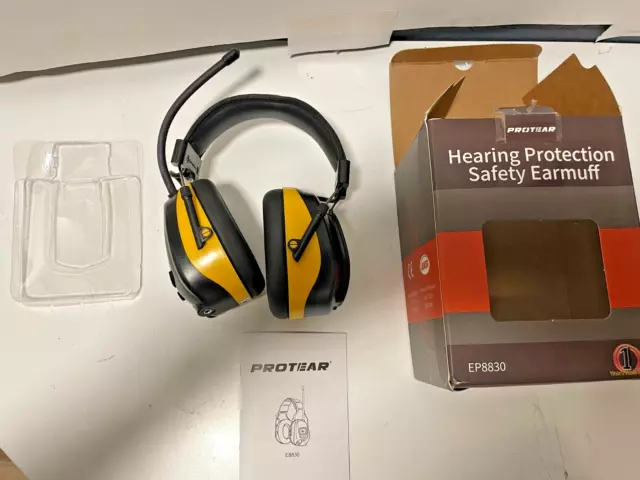 PROTEAR EP8830 Hearing Protection Safety Earmuff Radio Headphones Digital AM FM
