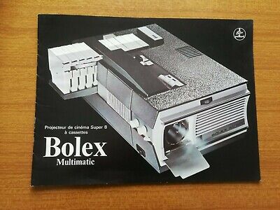 BOLEX MULTIMATIC PROJECTEUR CINEMA SUPER 8 CASSETTES DEPLIANT VINTAGE VOLANTINO 