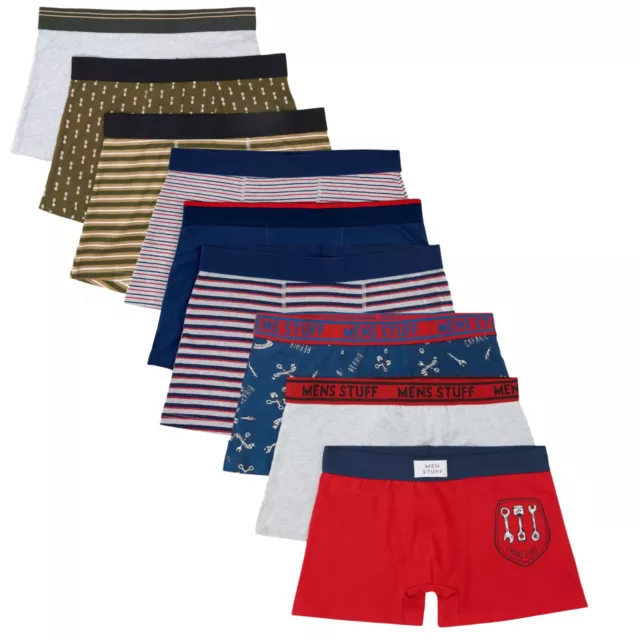 Men Boxers, Boxer Shorts with Elasticated Waistband, Cotton Hipsters Multipack