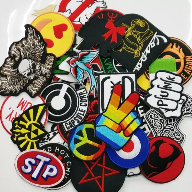 15pcs Mixed Random Anime Patches Lot Embroidery Patches on T-shirt