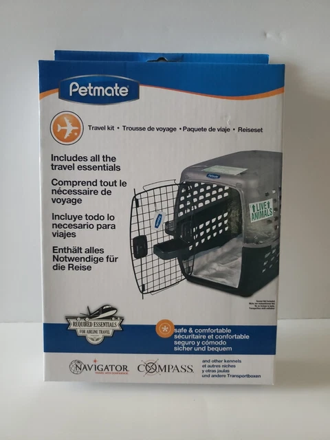NUEVO kit completo de viaje de aerolínea Petmate mantener a las mascotas seguras y cómodas