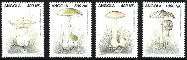 Angola mushrooms set mint 1993 Mi. 945-948
