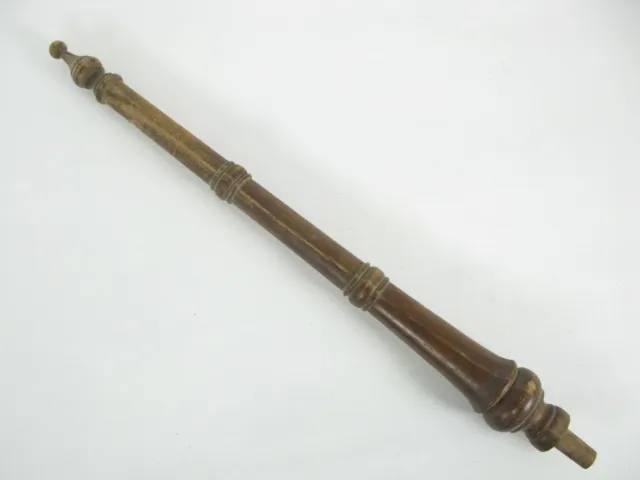 Vintage solid Wood Newel Bed Post Ball Finial Architecture Salvage 24”