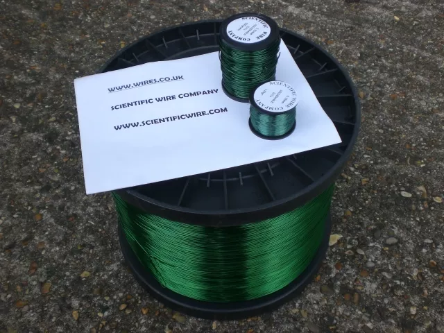 GREEN enamelled copper  / magnet winding wire 0.19mm-1.60mm 500GRAMS SOLDERABLE