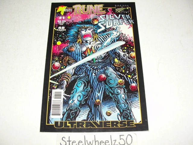 Rune Silver Surfer #1 Comic Malibu Marvel 1995 Ultraverse Windsor-Smith Buscema