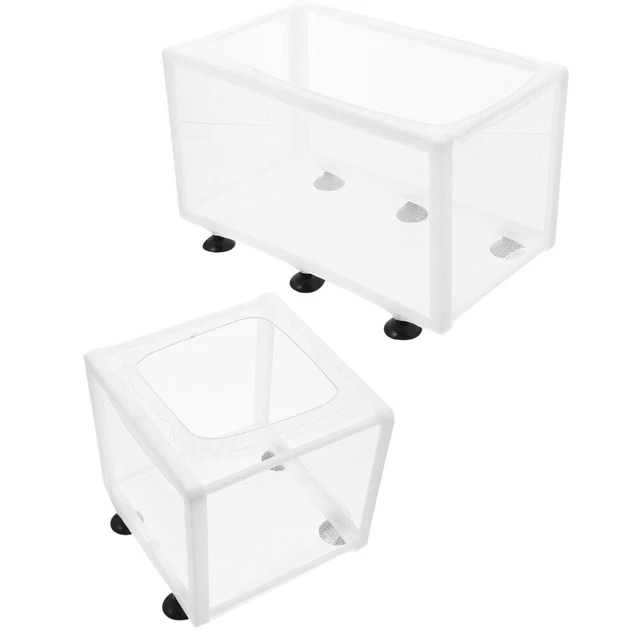 2 Pcs Breeding Cage Fish Tank Isolation Box Aquarium Accessories Splitter