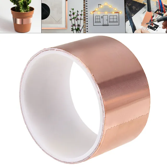 Copper Foil Tape With Conductive Adhesive For Guitar And EMI Shielding Crafts