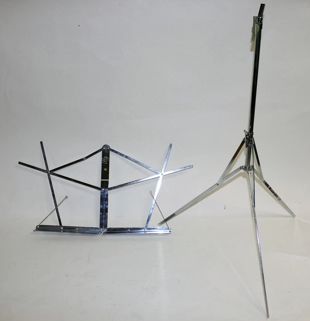 Hamilton No 600-N Chrome Metal Folding Sheet Music Stand Made in USA