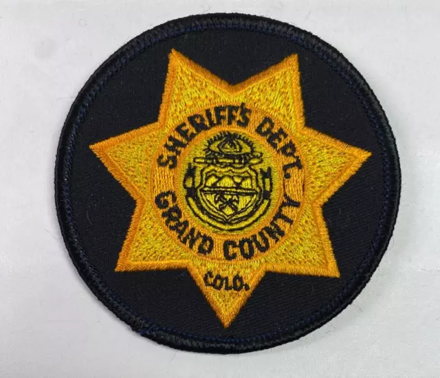 Grand County Sheriff Colorado CO 3" Patch D3