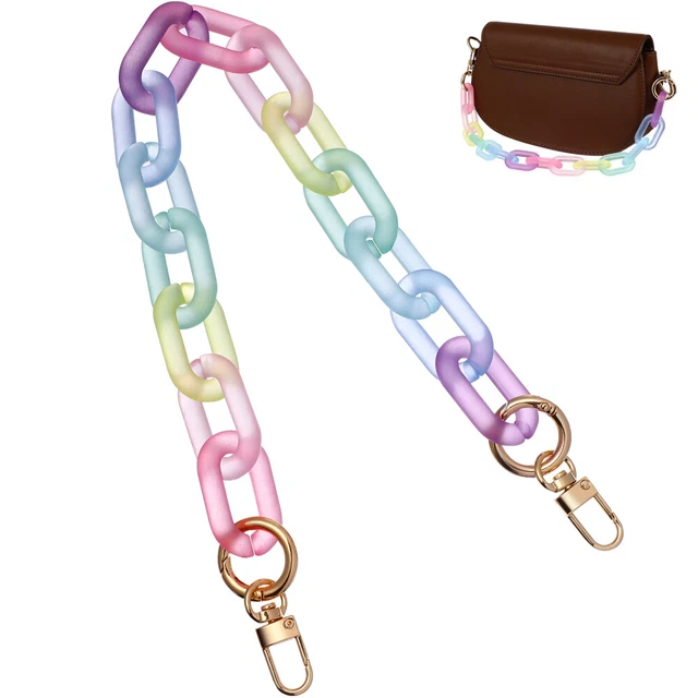 3 Pezzi Catene Per Borsa In Alluminio 120 Cm – Tracolla Di Ricambio Oro Rosa, Argento E Nero – Larghezza 8 Mm, Con Ganci