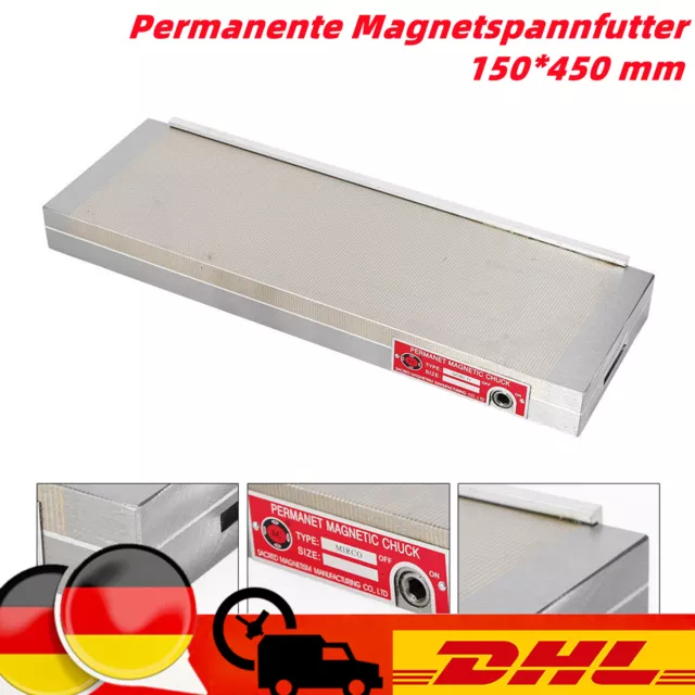 150*450mm Permanente Magnetspannplatte Magnetfutter Magnetic Chuck 100N-120N