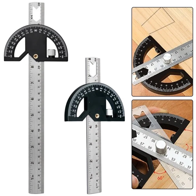 Squadra Multiuso Preciva 300mm - Righello Combinato Per Falegnameria E Misure - Foto 6