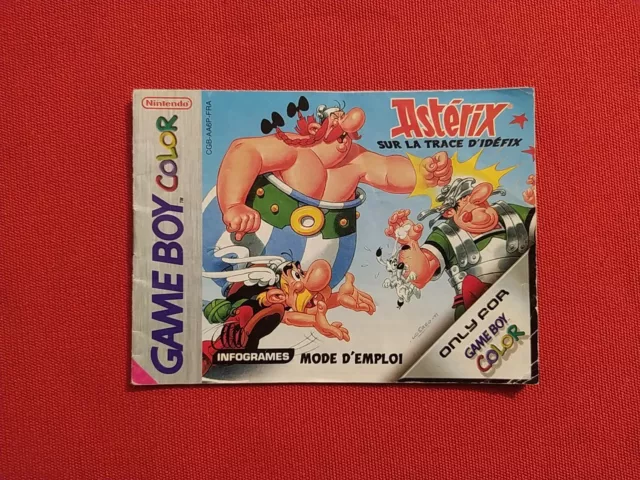 Asterix Para El Trace De Idefix GBC Game Boy Color Nintendo Instrucciones Fra