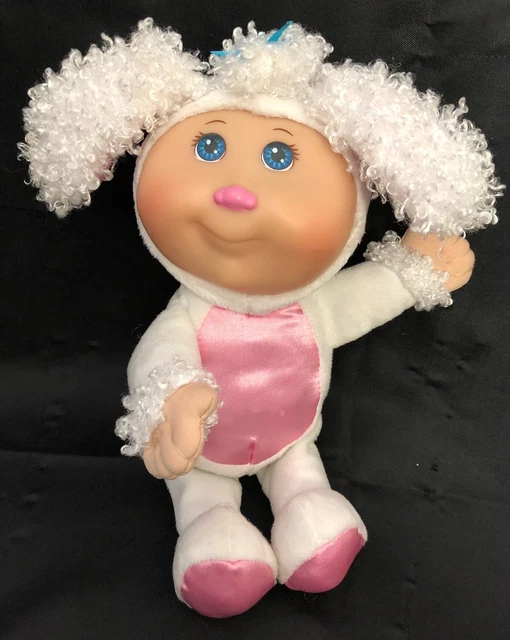 CABBAGE PATCH KIDS Cuties White LAMB POODLE Dog Doll Plush CPK Pink
