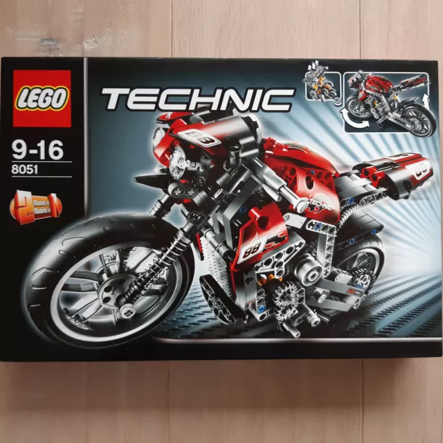 Lego Technic 8051 Motorrad 2in1 mit OVP und Bauanleitung 100% komplett TOP