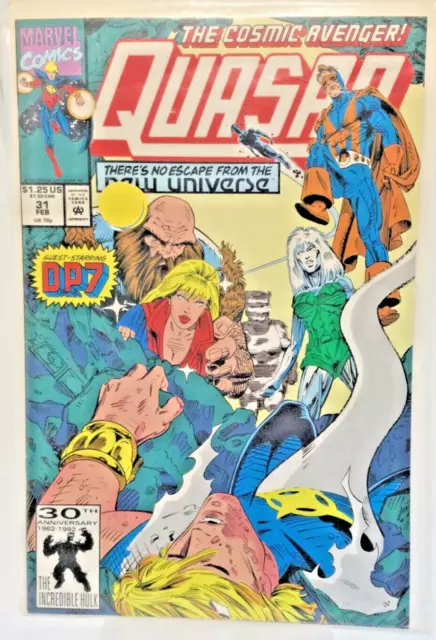 Quasar Guest Starring Dp7 Feb #31 Marvel Comic Book (1992)