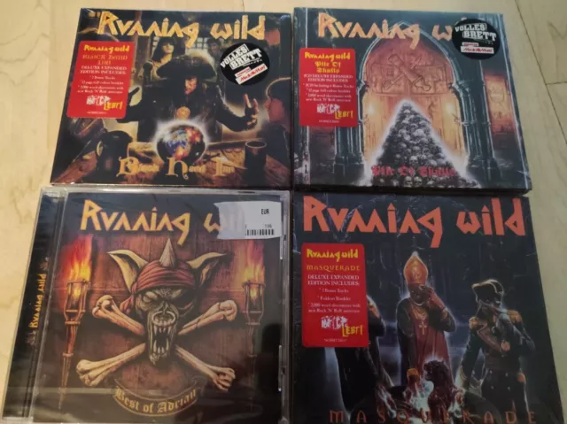 Running Wild 4 Album CDs Neu Hard Rock Heavy Metal
