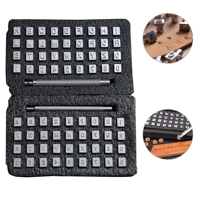 Stamper Set Druckwerkzeuge Werkzeuge Argent Für DIY Lederhandwerk Metallbrief