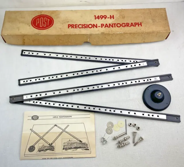 Vintage ALVIN Hardwood Pantograph Drawing Tool PA306 21 Drafting