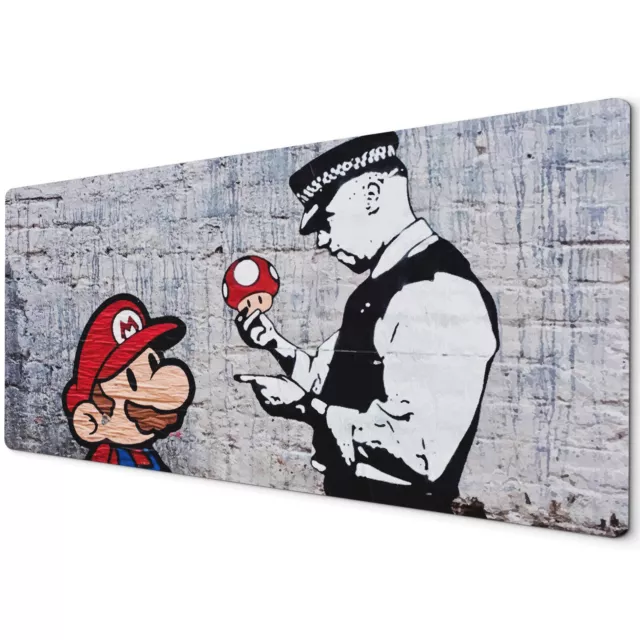 90x40cm Extra Large XXL Mouse Mat Pad Full Desk PC Banksy Mario